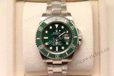 ROLEX SUBMARINER GREEN DIAL / GREEN CERAMIC WATCH SWISS ETA 2836